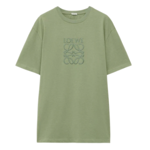 Loewe Regular Fit T-Shirt in Cotton Green