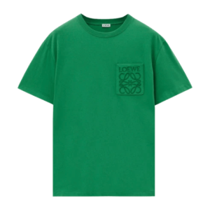 Loewe Relaxed Fit T-Shirt in Cotton Tennis Green