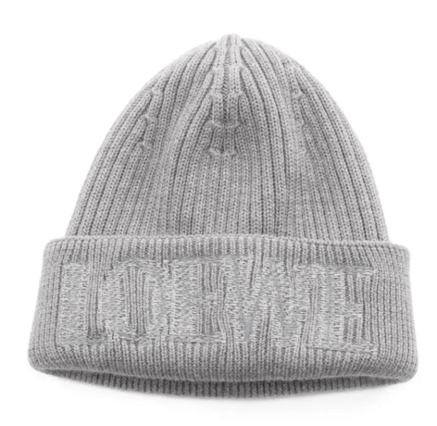 Loewe Beanie in Wool Grey