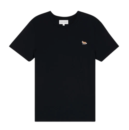 (W) Maison Kitsune Baby Fox Patch Regular T-Shirt Black