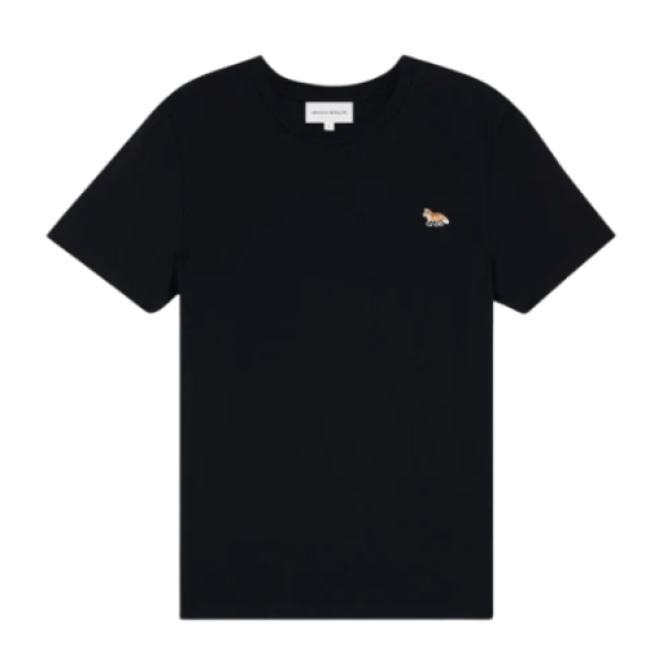 (W) Maison Kitsune Baby Fox Patch Regular T-Shirt Black