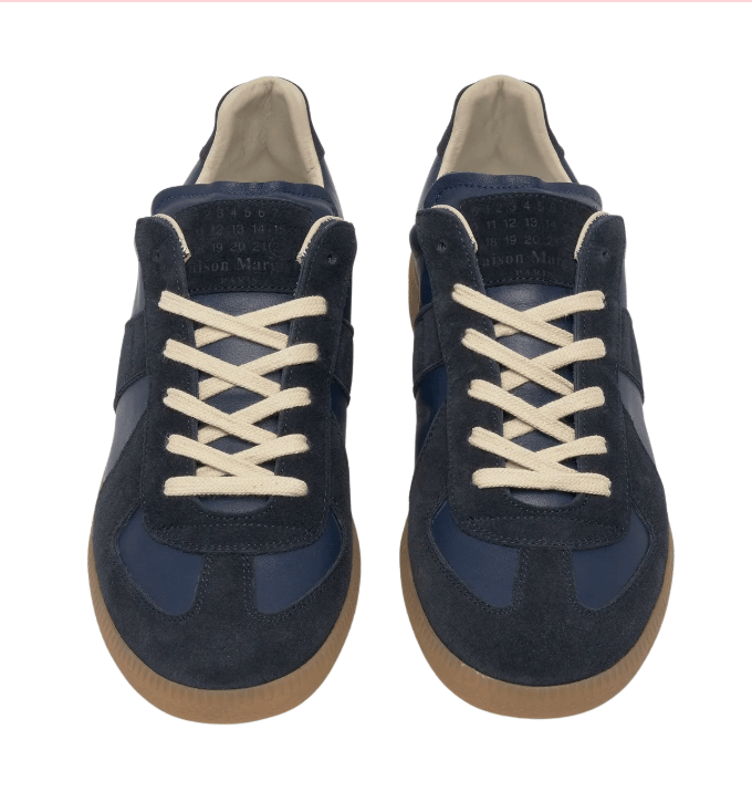 Maison Margiela Calfskin Replica Sneakers Navy