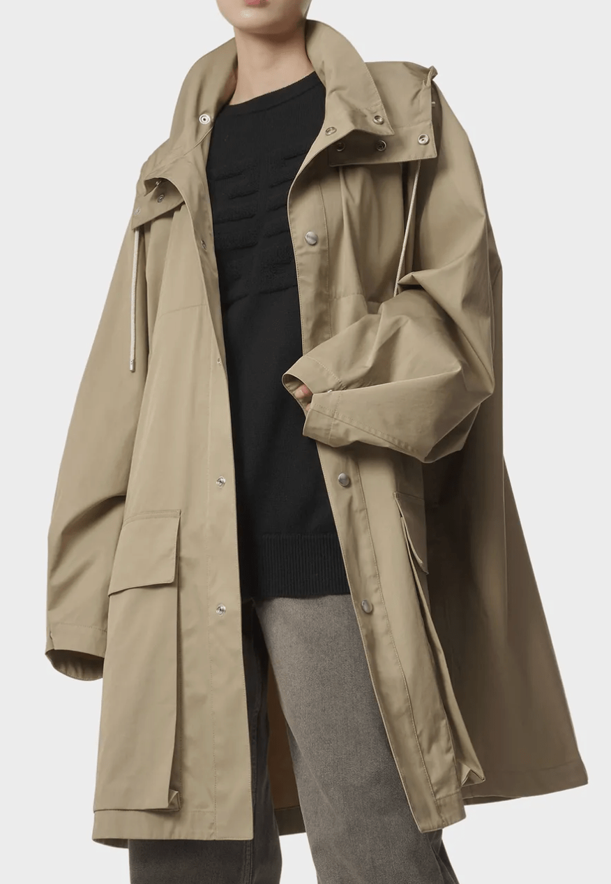 LEMAIRE Beige Oversized Raincoat