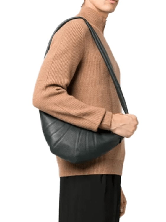 Lemaire Small Croissant Bag Soft Grained Leather Green