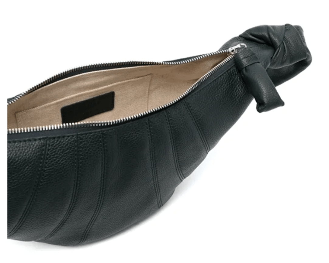 Lemaire Small Croissant Bag Soft Grained Leather Green