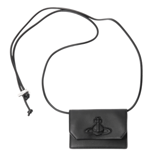 Vivienne Westwood Smooth Leather Strap Card Holder Black