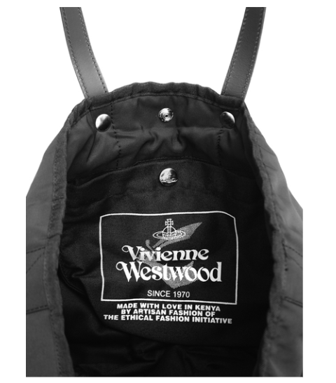 Vivienne Westwood Utility Small Shopper Black Silver HW