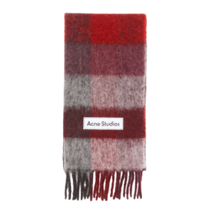 Mohair checked scarf