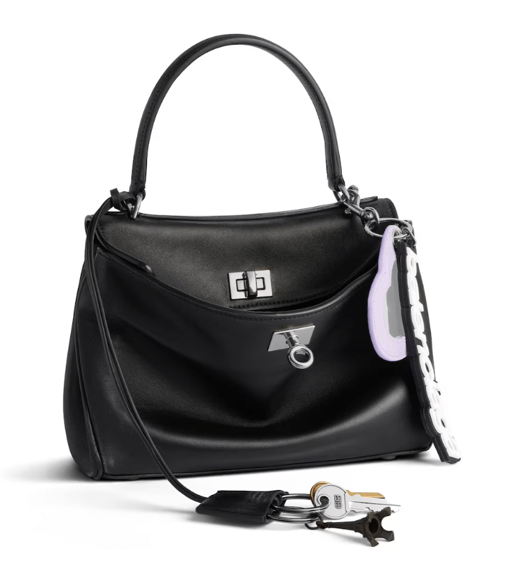 Balenciaga Black Mini Rodeo with Charm Top-handle Bag