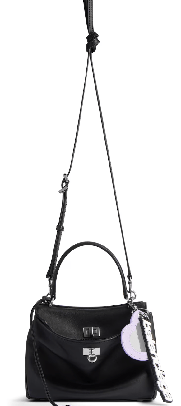 Balenciaga Black Mini Rodeo with Charm Top-handle Bag