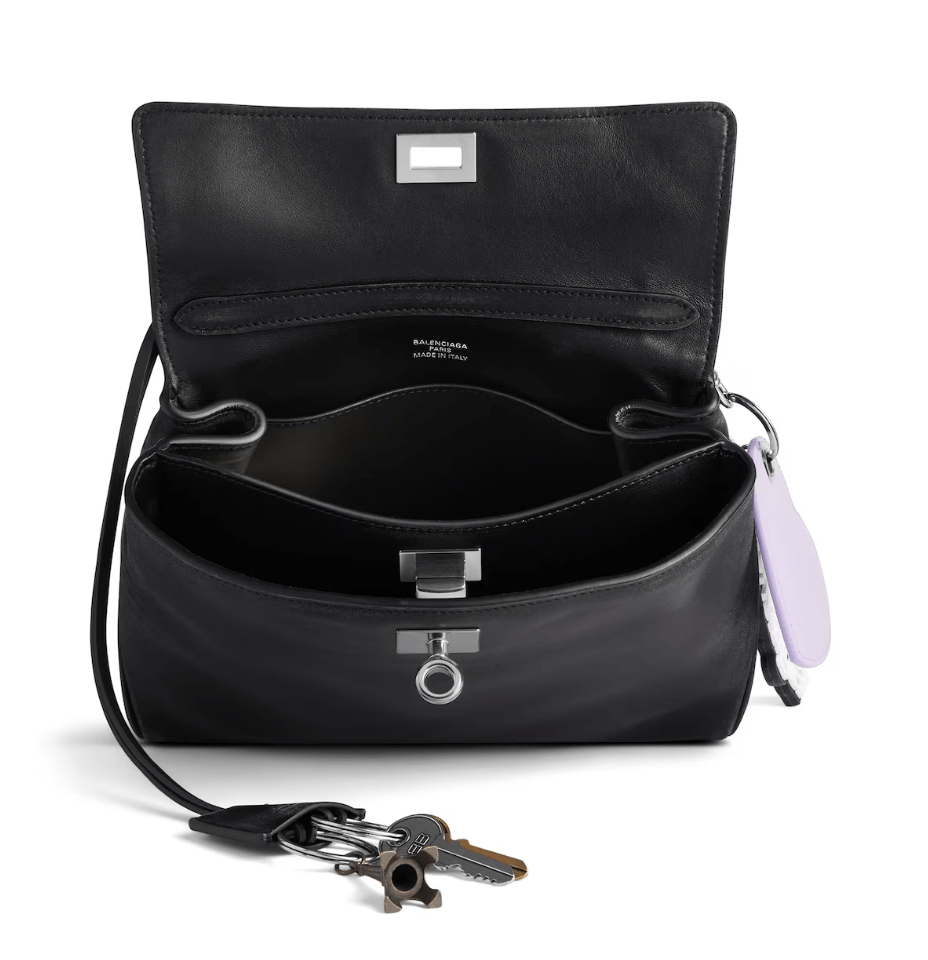 Balenciaga Black Mini Rodeo with Charm Top-handle Bag