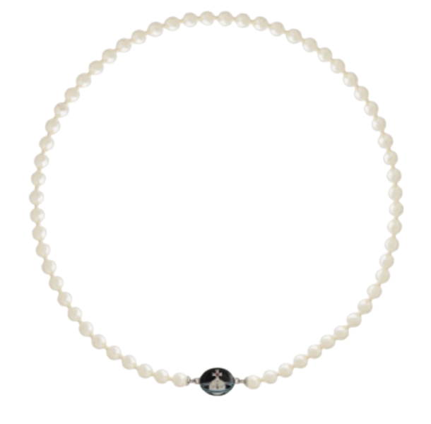 Vivienne Westwood Loelia Necklace Silver Black