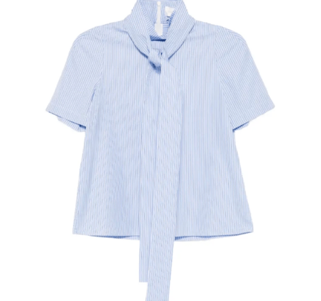 RIBBONED PULLOVER BLOUSE 