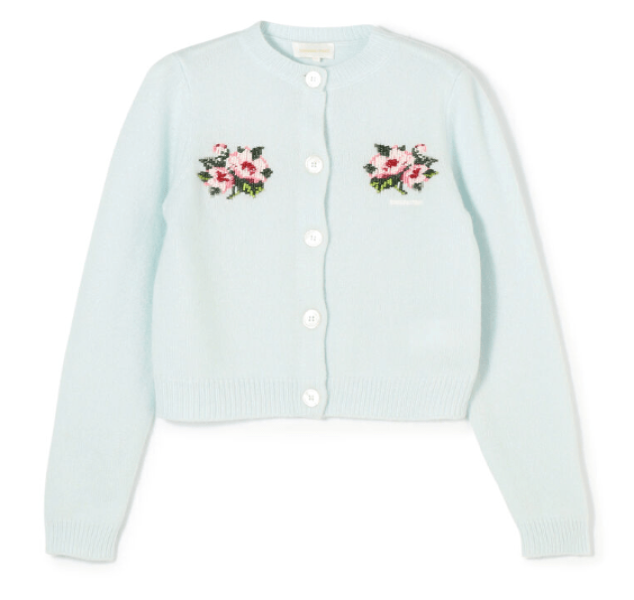 SHUSHU TONG Embroidered Beaded Round Neck Cardigan 
