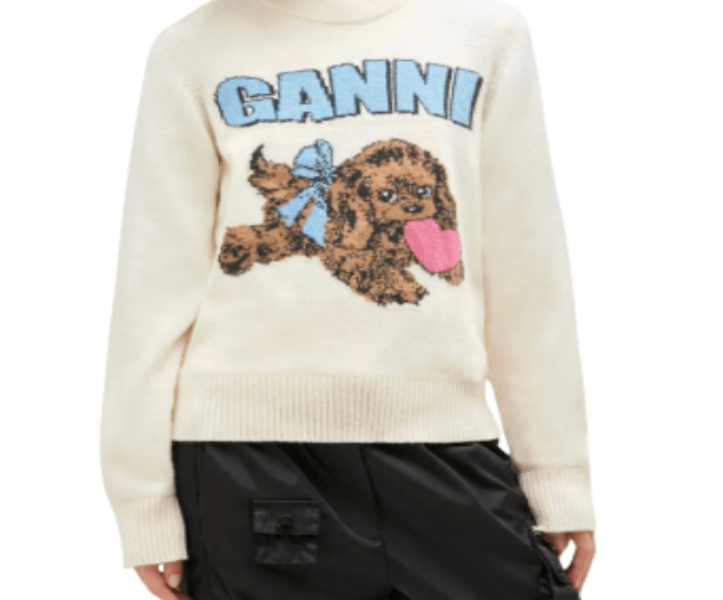 Ivory Puppy Wool Jumper