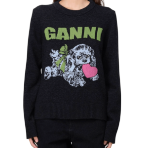 Dark Grey Puppy Wool Jumper