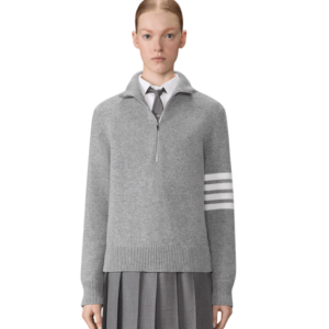 Jersey Stitch Merino Wool 4-Bar Pullover 