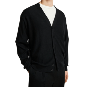 Relaxed Twisted Cardigan - Black
