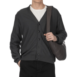 LEMAIRE Relaxed Twisted Cardigan - Carbon 
