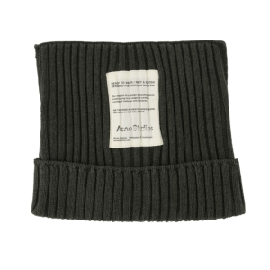 Ribbed square beanie Vintage green