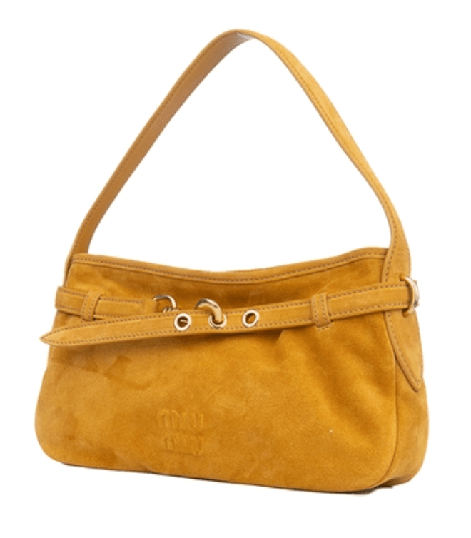 Miu Miu Suede Pouch Shoulder Bag