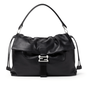 Fendi Flux Maxi Messenger Leather Black