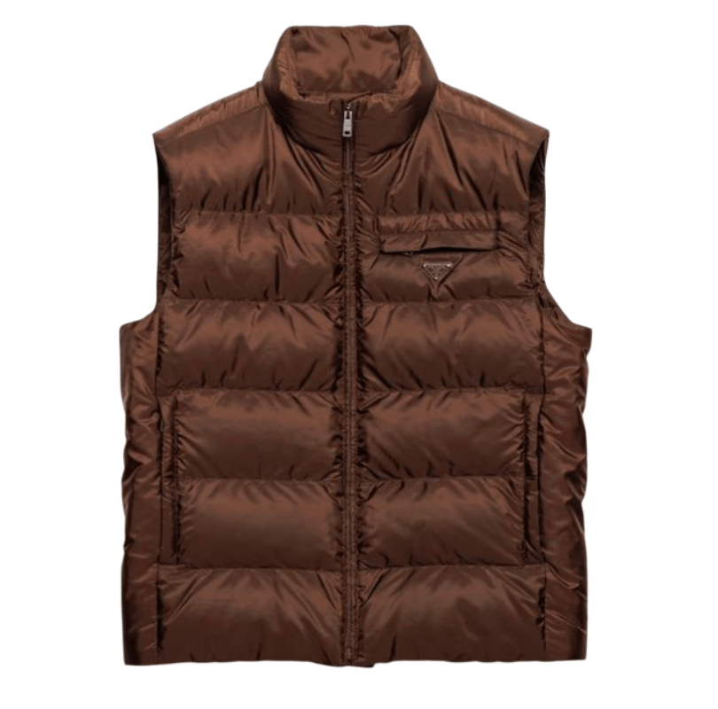 Prada Re-Nylon Gilet in Brown