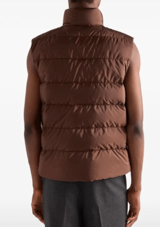 Prada Re-Nylon Gilet in Brown