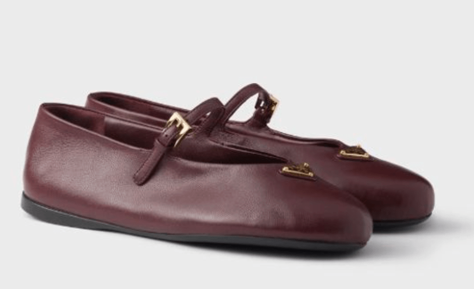  Prada Nappa Leather Ballerinas