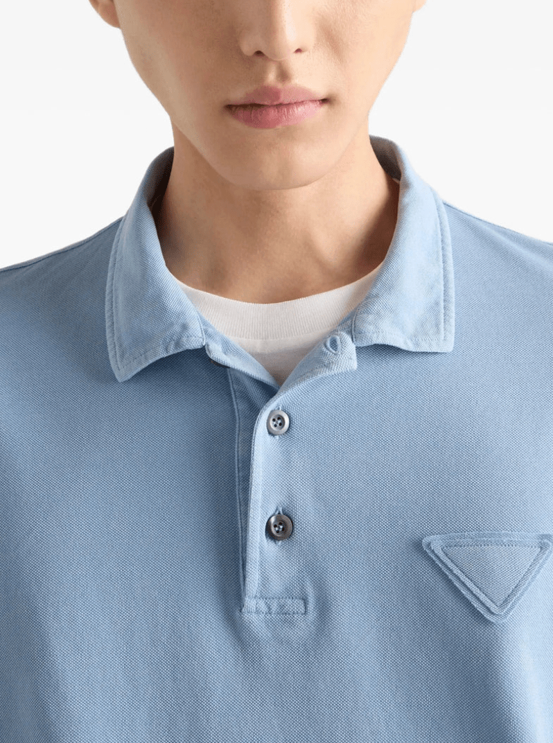 Prada Blue Polo Shirt in Cotton