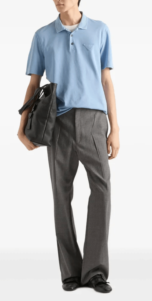 Prada Blue Polo Shirt in Cotton