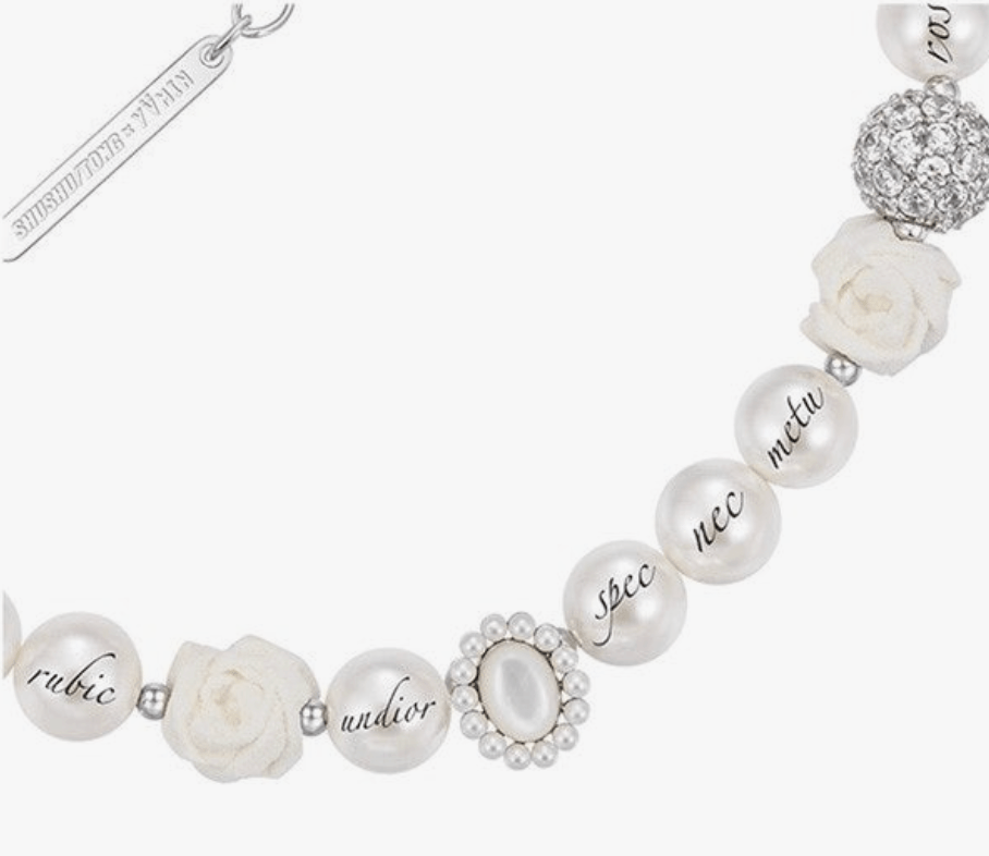 YVMIN X SHUSHUTONG Paper Ball Pearl Necklace