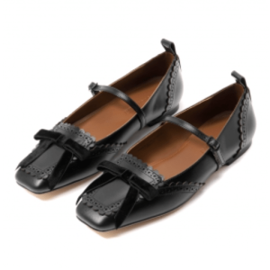 SHUSHU TONG Square Toe Flat Mary Jane Shoes 
