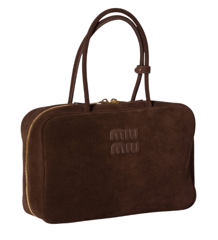 Dark Brown Suede Beau bag