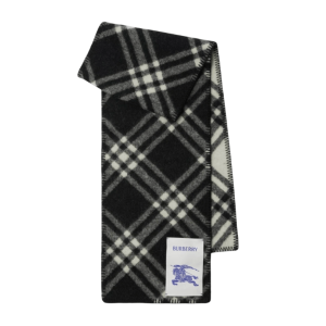 Burberry Check Wool Scarf Black