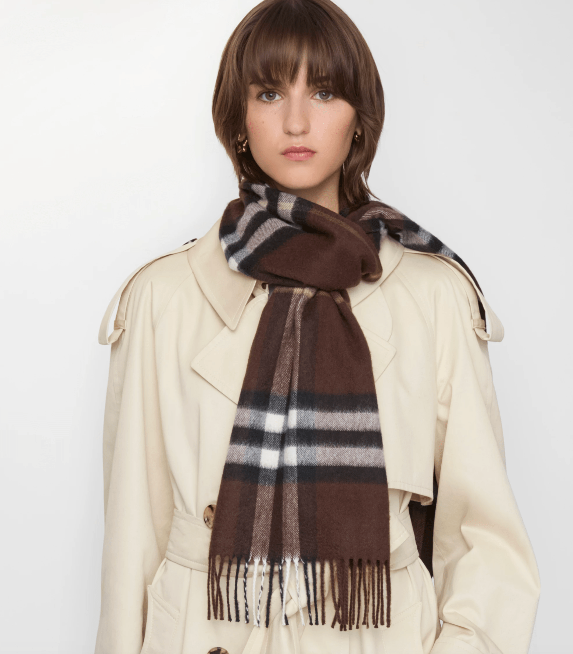 Checked cashmere scarf 81126381