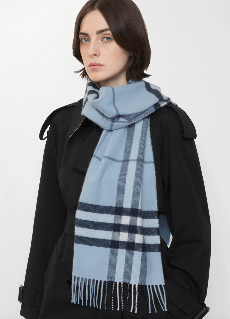 Checked cashmere scarf bank 81126361