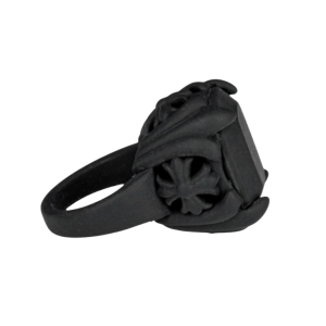 Chrome Hearts Silichrome Cock & Tail Ring Black 