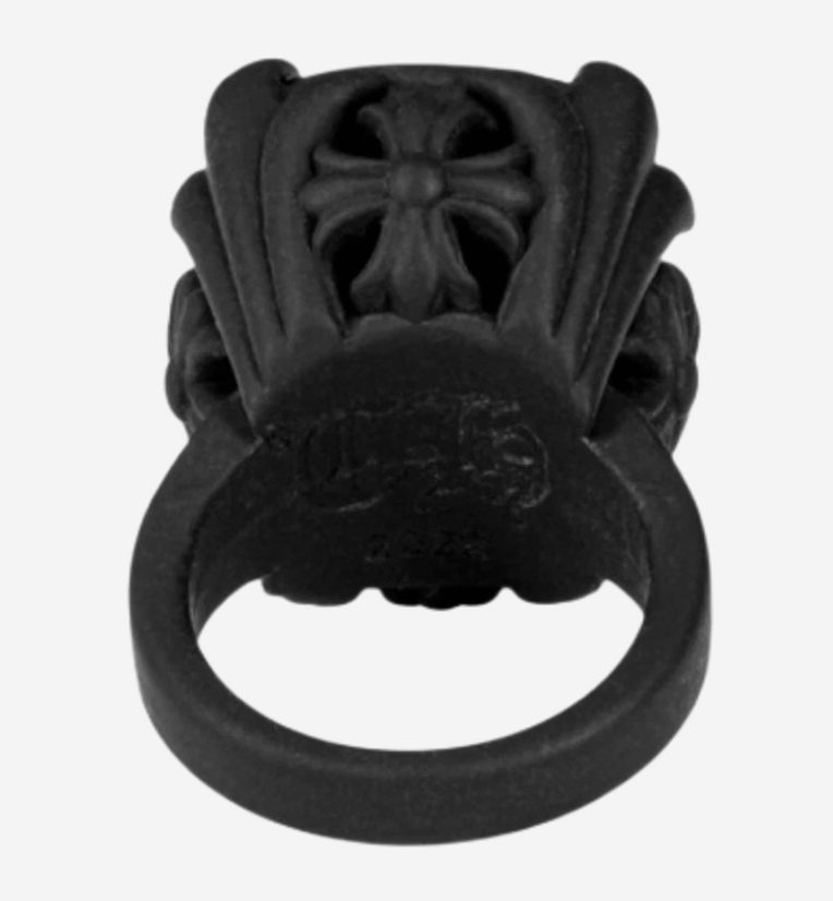 Chrome Hearts Silichrome Cock & Tail Ring Black 