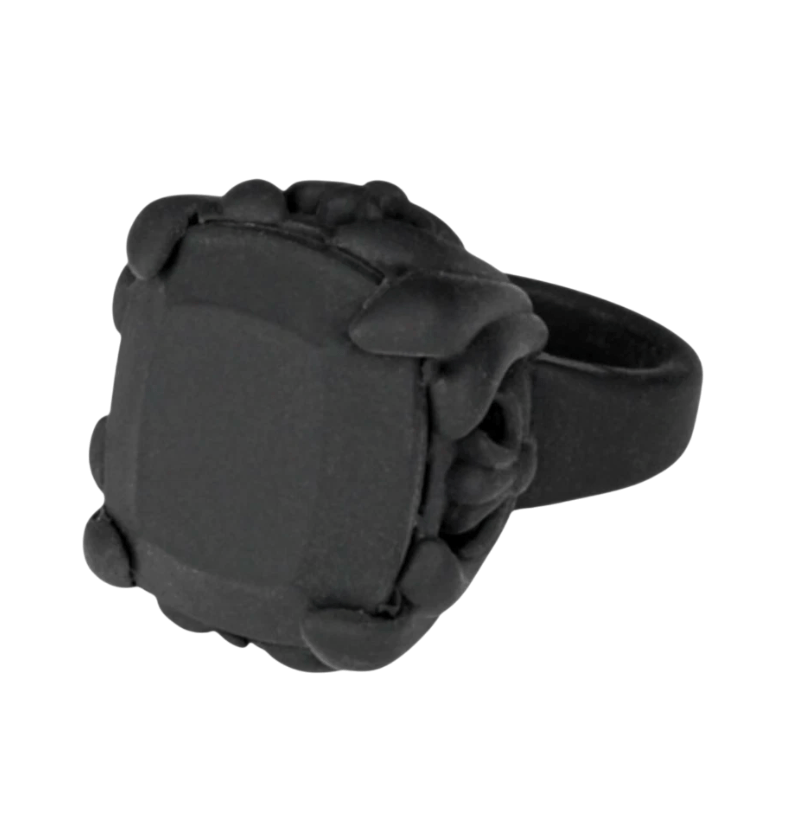 Chrome Hearts Silichrome Cock & Tail Ring Black 