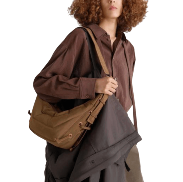 Lemaire WR Repellent Nylon Canvas Small Soft Game Bag Tan