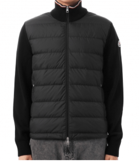 Moncler Padded Zip Up Cotton Cardigan Black - 25FW