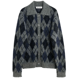 Evening Polo Argyle Check Cardigan