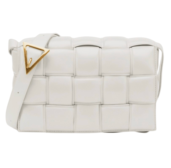 Bottega Veneta Padded Leather Cassette Chalk