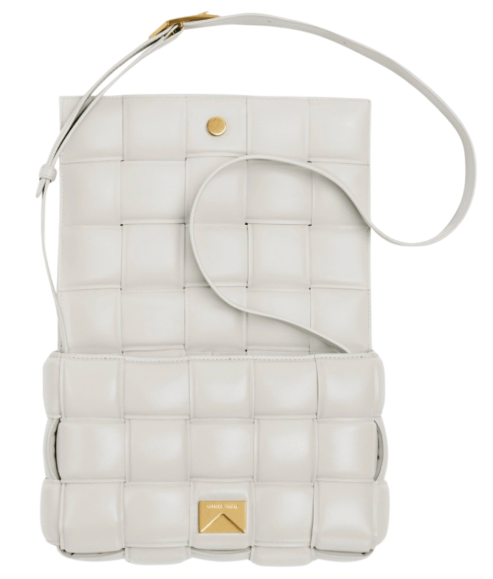 Bottega Veneta Padded Leather Cassette Chalk