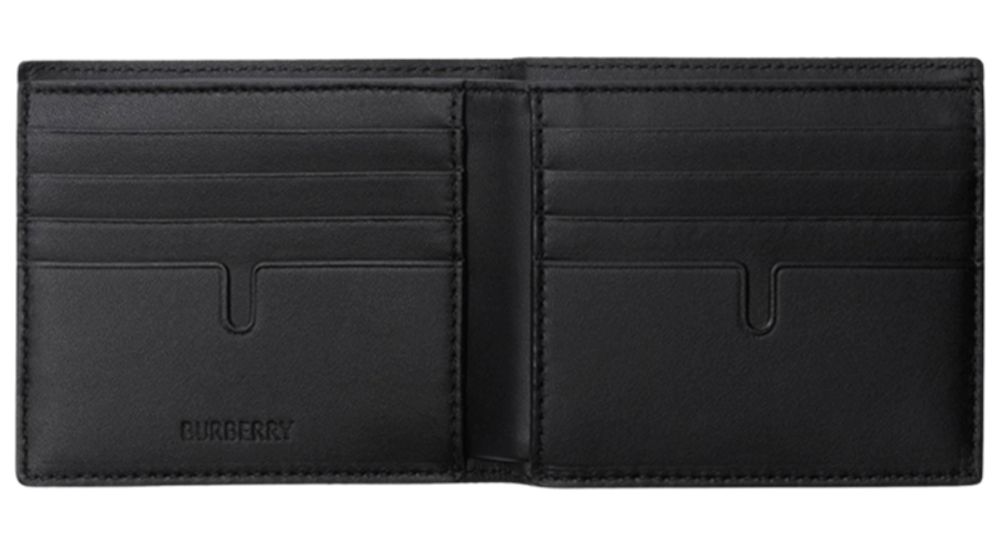 Burberry Check Bifold Wallet Black Calico