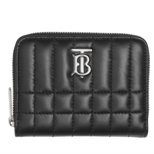 Burberry Quilted Leather Lola Zip Wallet Black