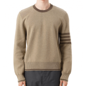 Thom Browne Milano Stitch 4-Bar Pullover Medium Brown