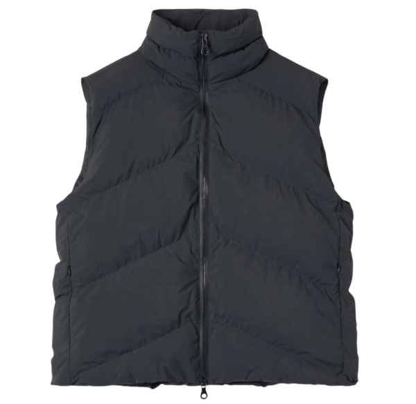 STUDIO NICHOLSON Puffer Bench Coat Vest - Black