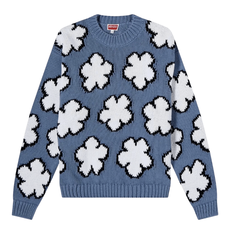 ENZO Balk Flower Knit - Blue 